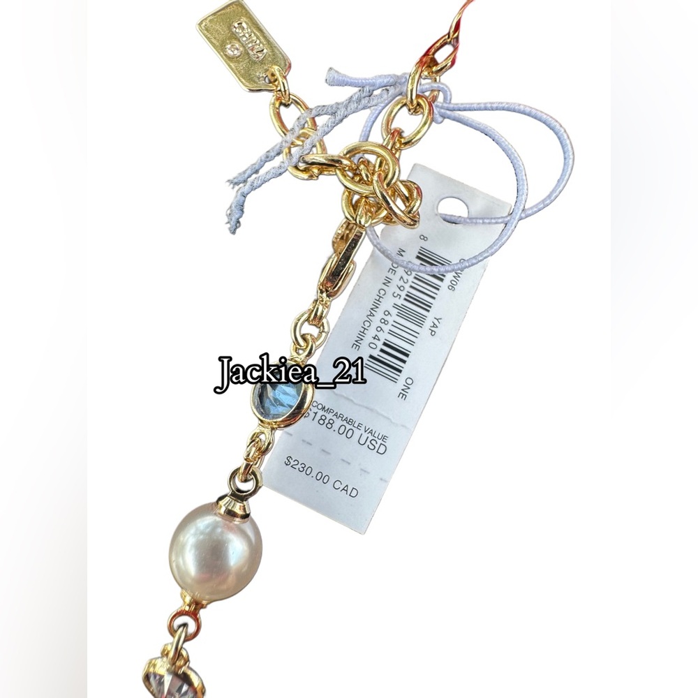 💙❤️ Coach Gold and Pearl Star Charm Necklace - Picture 6 of 6